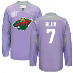 Jonathon Blum Minnesota Wild Reebok Premier Purple 2016 Hockey Fights Cancer Practice Jersey