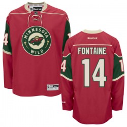Justin Fontaine Minnesota Wild Reebok Authentic Red Home Jersey
