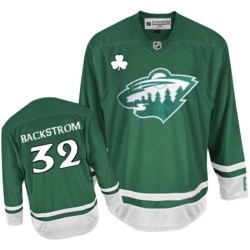 Youth Niklas Backstrom Minnesota Wild Reebok Authentic Green St Patty's Day Jersey