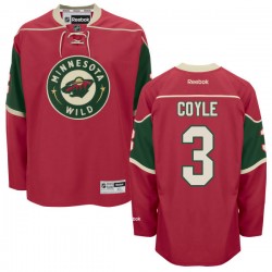 Charlie Coyle Minnesota Wild Reebok Authentic Red Home Jersey