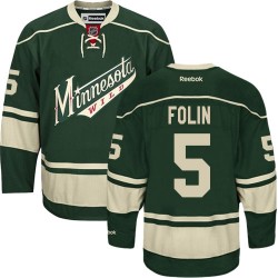 Christian Folin Minnesota Wild Reebok Authentic Green Third Jersey