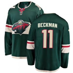 Adam Beckman Minnesota Wild Fanatics Branded Breakaway Green Home Jersey
