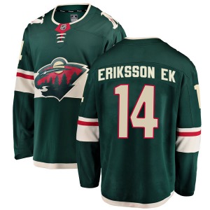 Joel Eriksson Ek Minnesota Wild Fanatics Branded Breakaway Green Home Jersey