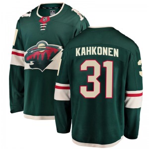 Kaapo Kahkonen Minnesota Wild Fanatics Branded Breakaway Green Home Jersey