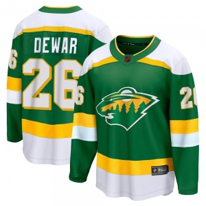 Youth Connor Dewar Minnesota Wild Fanatics Branded Breakaway Green Special Edition 2.0 Jersey