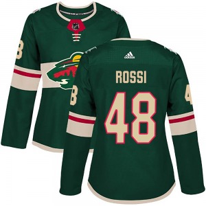 Women's Marco Rossi Minnesota Wild Adidas Authentic Green Home Jersey