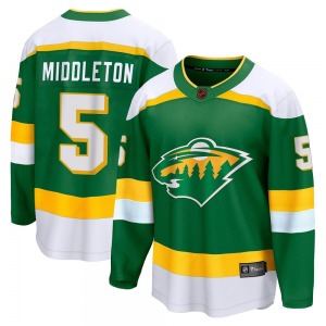 Jake Middleton Minnesota Wild Fanatics Branded Breakaway Green Special Edition 2.0 Jersey