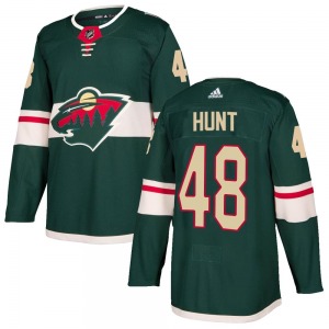 Youth Daemon Hunt Minnesota Wild Adidas Authentic Green Home Jersey