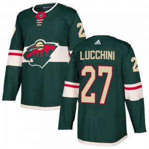 Youth Jacob Lucchini Minnesota Wild Adidas Authentic Green Home Jersey