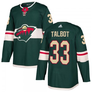 Youth Cam Talbot Minnesota Wild Adidas Authentic Green Home Jersey