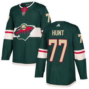 Brad Hunt Minnesota Wild Adidas Authentic Green Home Jersey