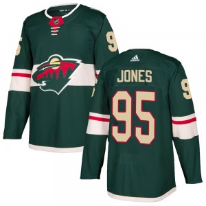 Hunter Jones Minnesota Wild Adidas Authentic Green Home Jersey