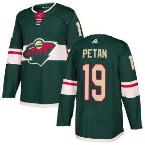 Nic Petan Minnesota Wild Adidas Authentic Green Home Jersey