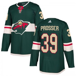 Nate Prosser Minnesota Wild Adidas Authentic Green Home Jersey
