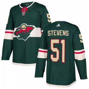 Nolan Stevens Minnesota Wild Adidas Authentic Green Home Jersey