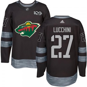 Youth Jacob Lucchini Minnesota Wild Authentic Black 1917-2017 100th Anniversary Jersey