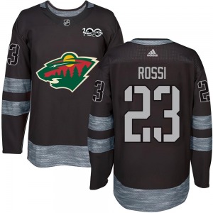 Youth Marco Rossi Minnesota Wild Authentic Black 1917-2017 100th Anniversary Jersey