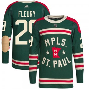 Youth Marc-Andre Fleury Minnesota Wild Adidas Authentic Green 2022 Winter Classic Player Jersey