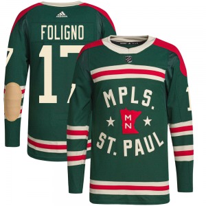 Youth Marcus Foligno Minnesota Wild Adidas Authentic Green 2022 Winter Classic Player Jersey