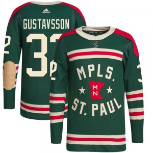 Youth Filip Gustavsson Minnesota Wild Adidas Authentic Green 2022 Winter Classic Player Jersey