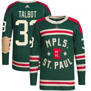 Youth Cam Talbot Minnesota Wild Adidas Authentic Green 2022 Winter Classic Player Jersey