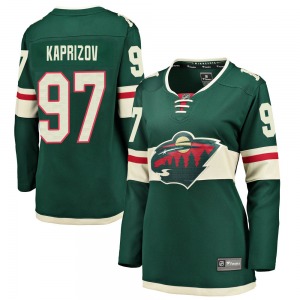 Women's Kirill Kaprizov Minnesota Wild Fanatics Branded Breakaway Green Home Jersey