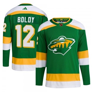 Matt Boldy Minnesota Wild Adidas Authentic Green Reverse Retro 2.0 Jersey