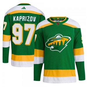 Kirill Kaprizov Minnesota Wild Adidas Authentic Green Reverse Retro 2.0 Jersey